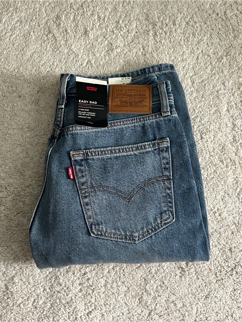 Levi's Easy Dad Relaxed Fit Jeans - Medium Blue